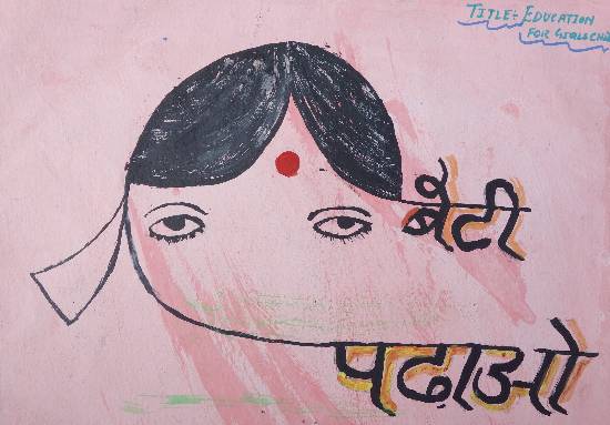 Painting by Ritik Bunkar - Beti Padhao