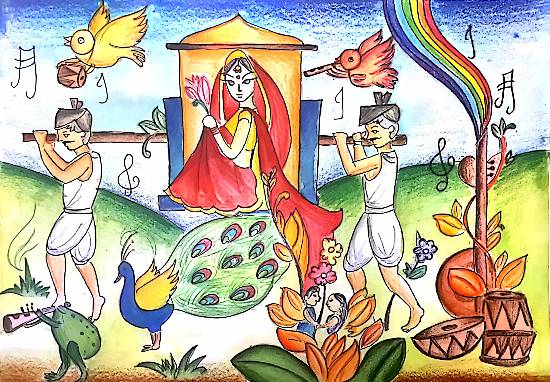 Painting by Krisha Amish Shah - Bride