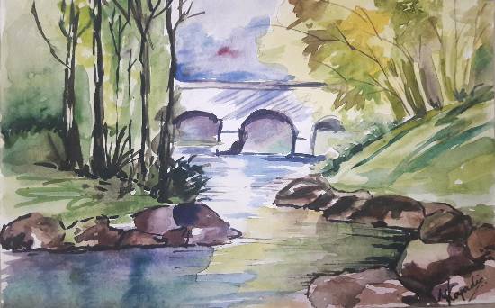 Painting by Mariya Kapadia - Water