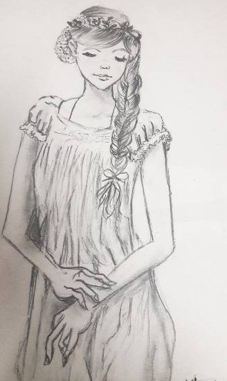 Painting by Mariya Kapadia - Girl