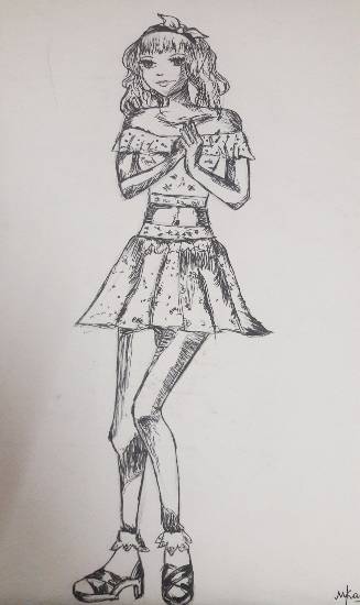 Painting by Mariya Kapadia - Girl