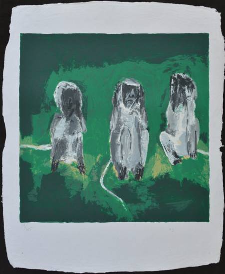 Limited Edition Print by Haku Shah - Three Monkeys