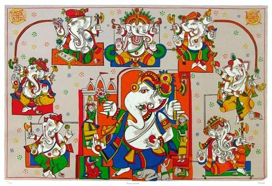 Limited Edition Print by Jagdeep Smart - Astavinayak