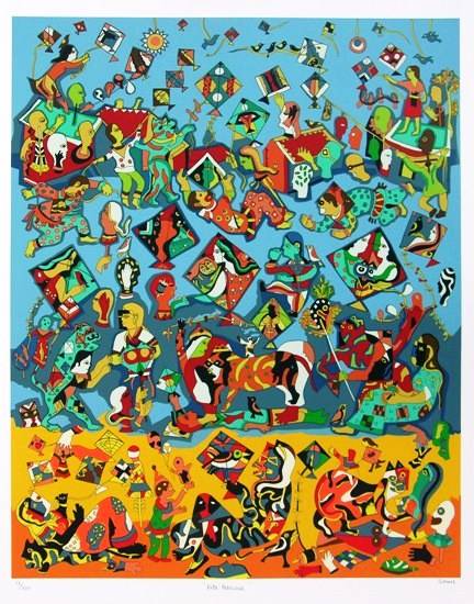 Limited Edition Print by Jagdeep Smart - Kite Festival