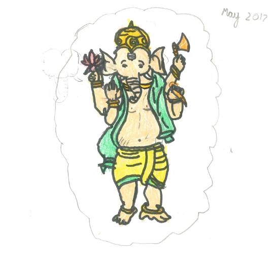 Painting by Deeksha Srineet - Ganapati Bappa