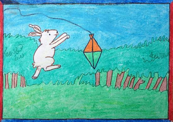 Painting by Manjeet Kaur - Rabbit
