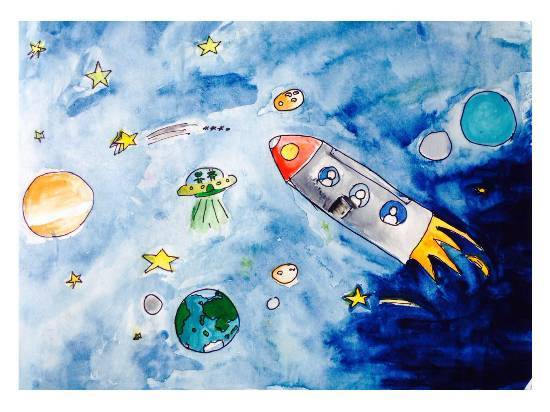Painting by Mrunal Shirish Dalvi - Outer space