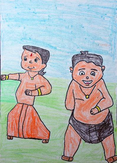 Painting by Prathamesh Nikam - Chota bheem