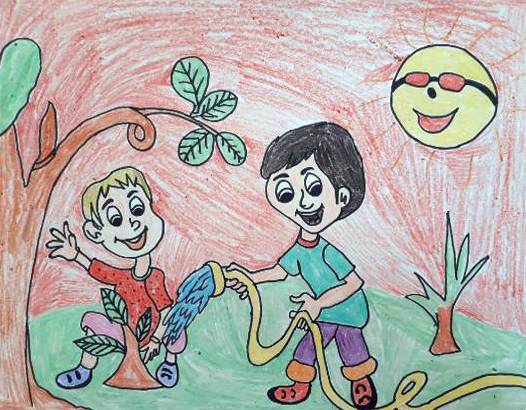 Painting by Gursewak Singh - Plantion