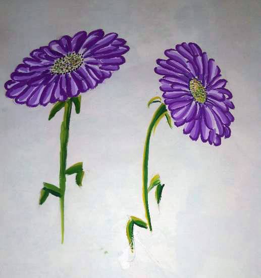 Painting by Rashmi Ramchandra Savadatti - Gerbera