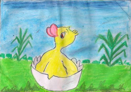 Painting by Swanandi Ananda Babrekar - Welcome ducky