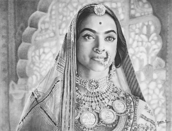 Painting by Komal Ajay Kumthekar - Padmavati