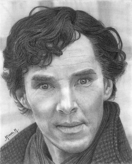 Painting by Komal Ajay Kumthekar - Sherlock Holmes