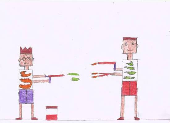 Painting by Nabhas Prashant Bangal - Holi