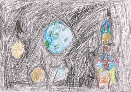 Painting by Nabhas Prashant Bangal - Outer space