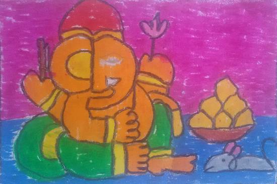 Painting by Navya Harendra Mishra - Ganesha