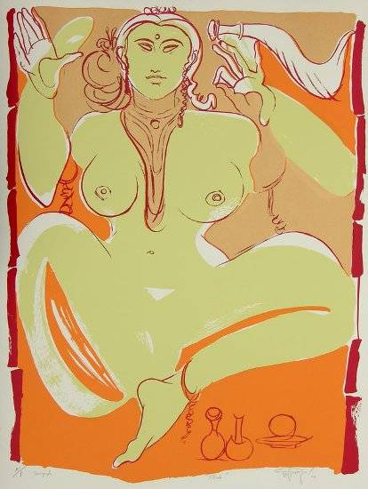 Limited Edition Print by Jatin Das - Shakti