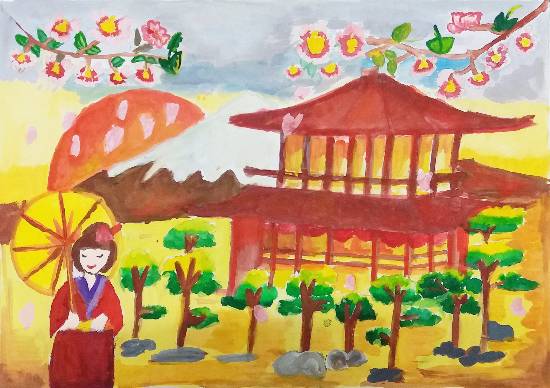 Painting by Rashi Rahul Lavekar - Japanese Lady