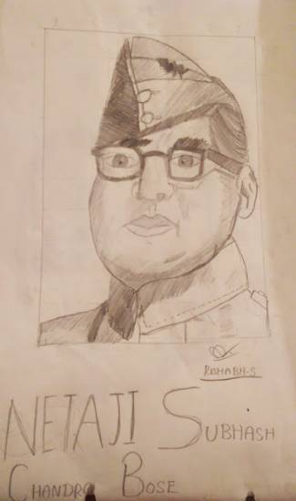 Painting by Rishabh Ramaswamy Sundaram - Netaji