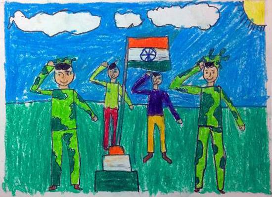 Painting by Rudra Adhish Goray - Republic day