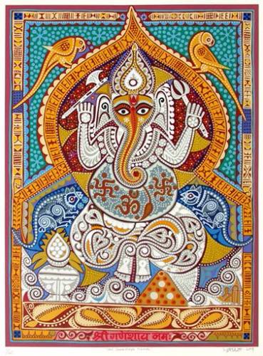 Paintings by Jyoti Bhatt - Shree Ganeshay Namah