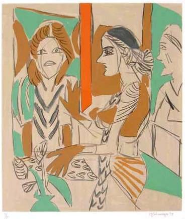 Limited Edition Print by K G Subramanyan - Untitled VII
