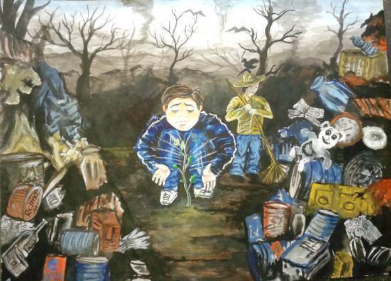 Painting by Sandeep Badriprasad Kori - Plant Tree