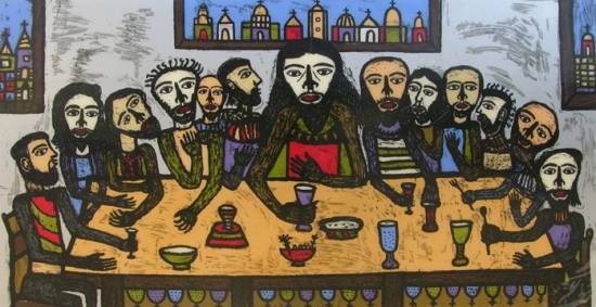 Paintings by Madhvi Parekh - Last Supper