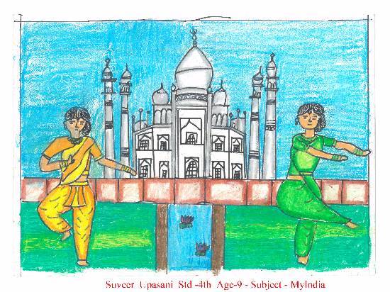 Painting by Suveer Kartik Upasani - Taj Mahal