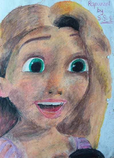 Painting by Soniya Shrinath Shanbhag - Rapunzel