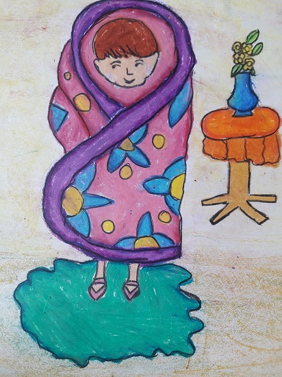 Painting by Aastha Mahesh Surve - Feeling cold