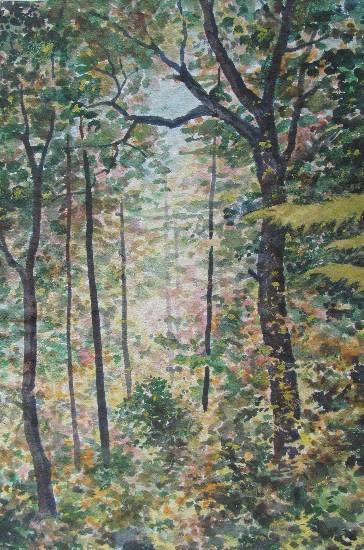 Painting by H C Rai - Jungle - My Love