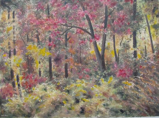 Painting by H C Rai - Autumn - the second spring - 1