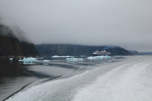 Our Catamaran making patterns in the Alaskan waters, Photo by Anupama Tiku Dhar